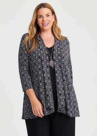 Plus Size Shawl Collar Cardigan