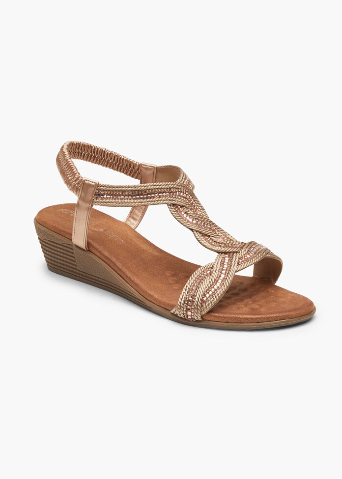 Jewel Rope Wedge Sandal, , hi-res