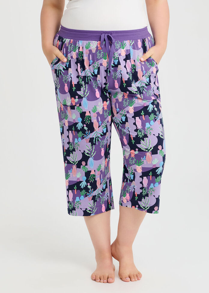 Australian Cotton Leafy Pj Pant, , hi-res