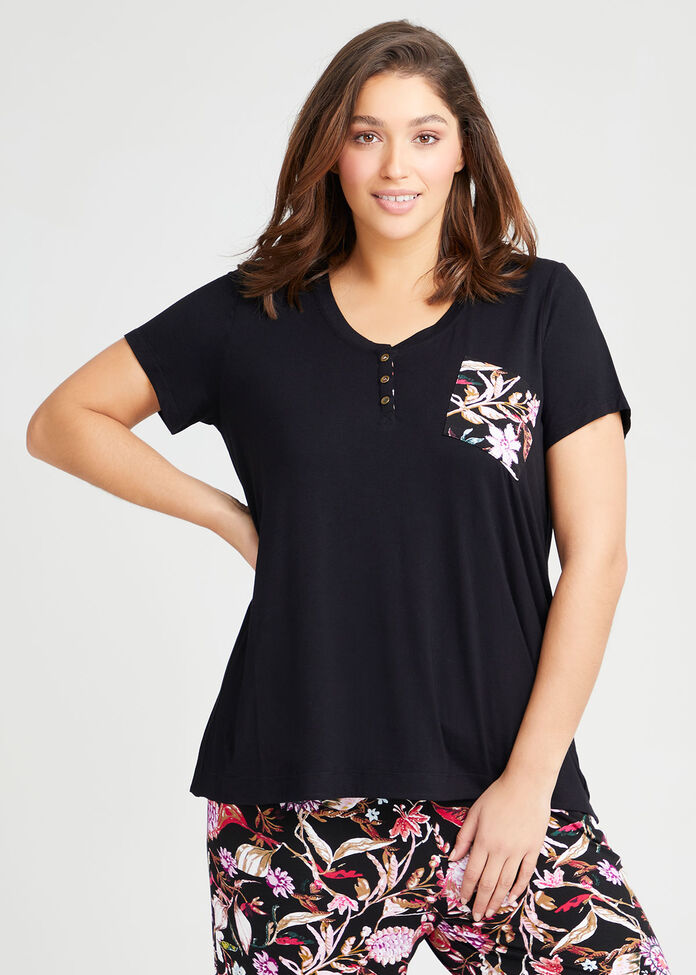 Bamboo Botanica Pj Top, , hi-res
