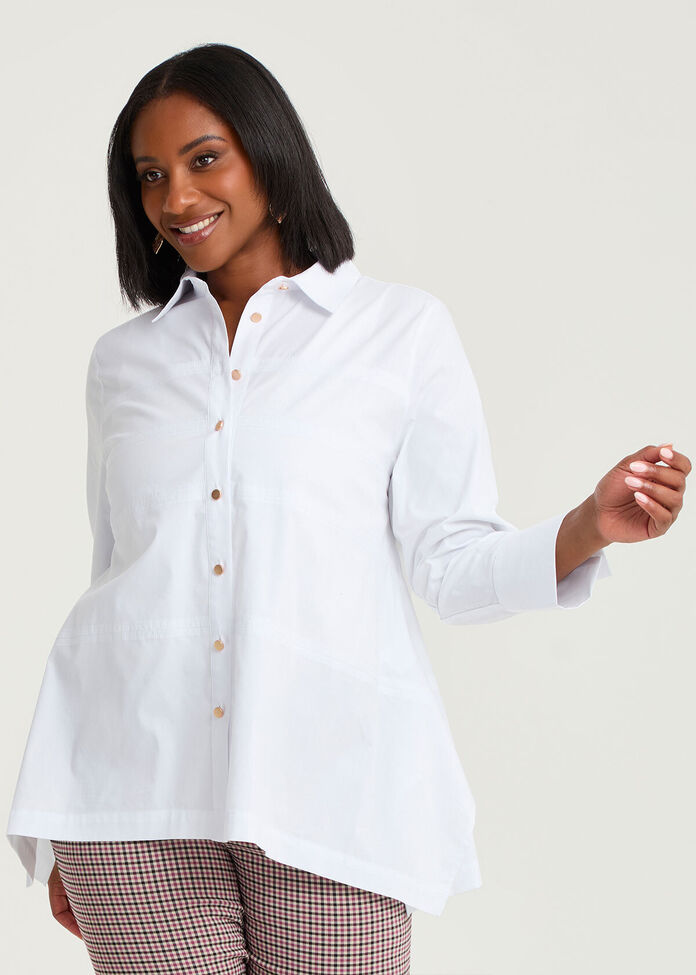 Cotton Stretch Leah Shirt, , hi-res