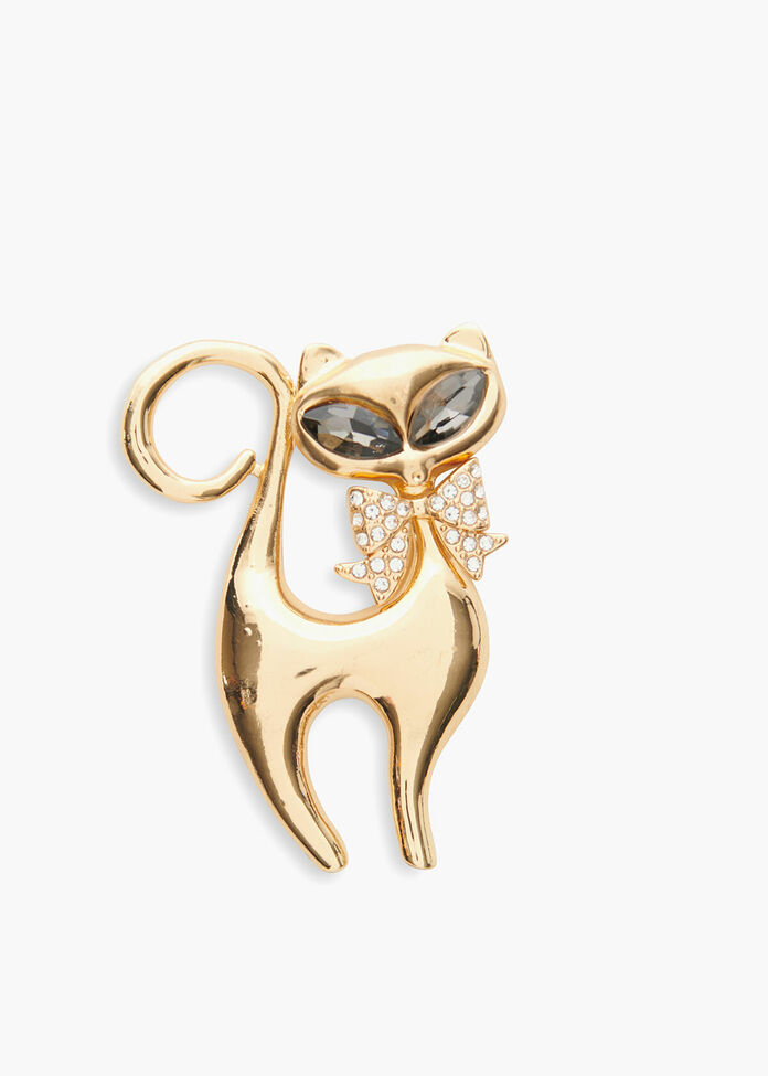 Madame Purr Brooch, , hi-res