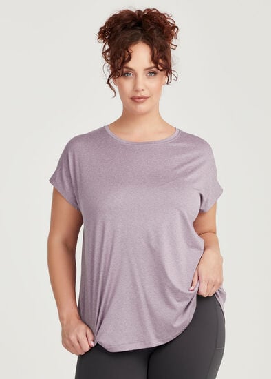 Plus Size Active Spacedye Top