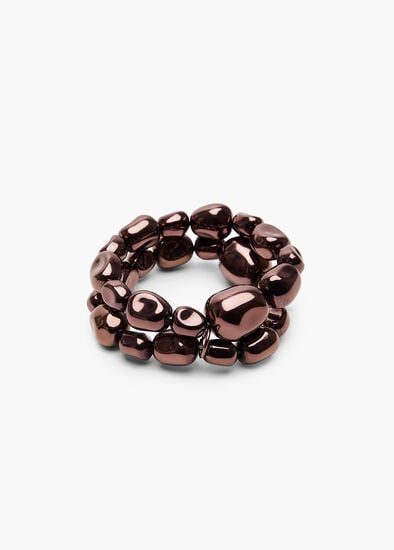 Plus Size Metallic Stretch Bracelet Set