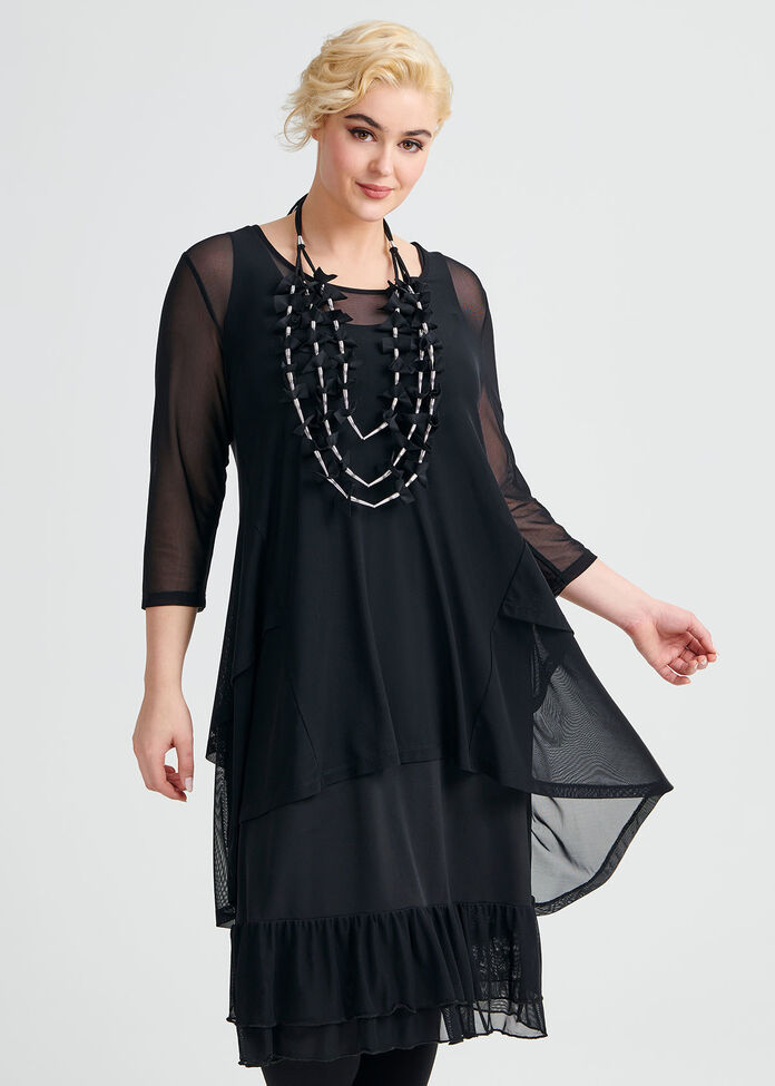 Shop Plus Size Shadow Mesh Tunic in Black | Taking Shape AU