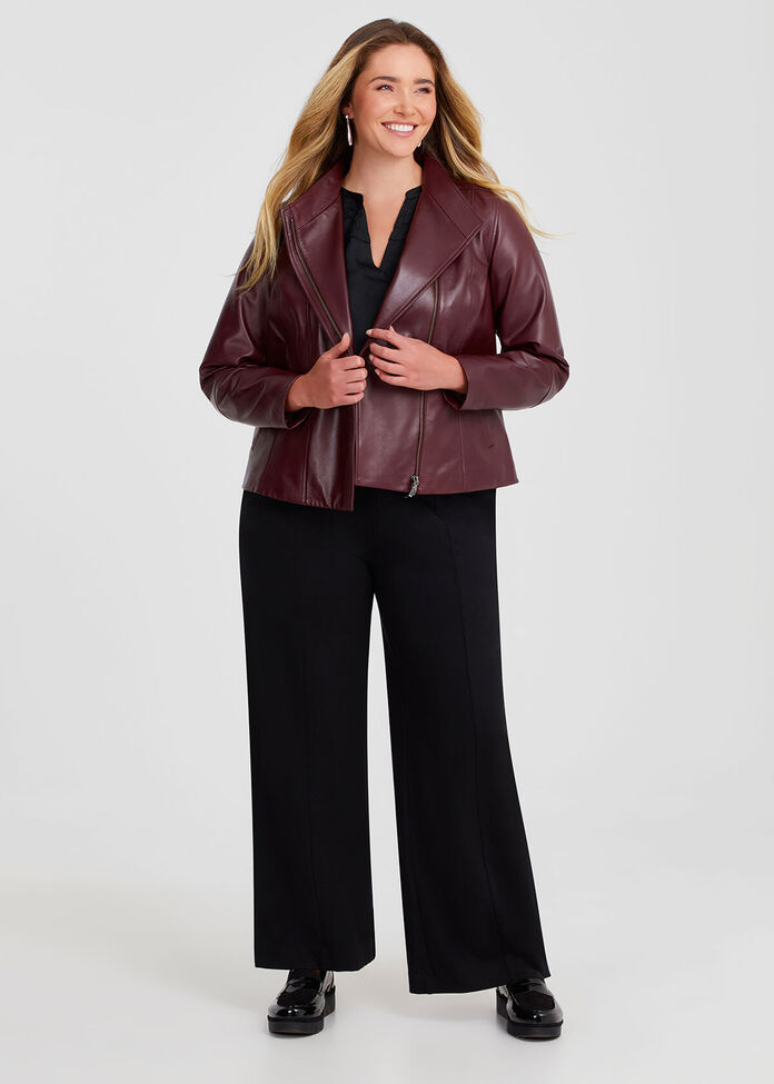 Leather Lottie Panel Jacket, , hi-res