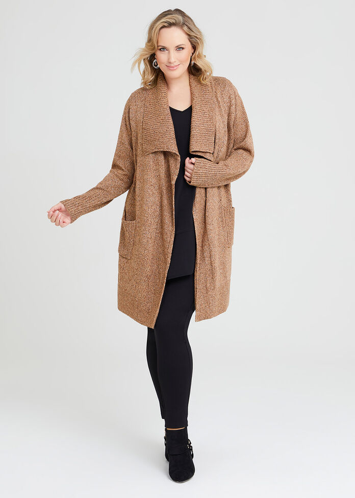 Long Lurex Mix Cardigan, , hi-res