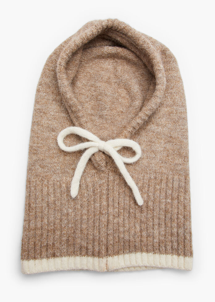 Knitted Hood Cover, NATURAL, hi-res