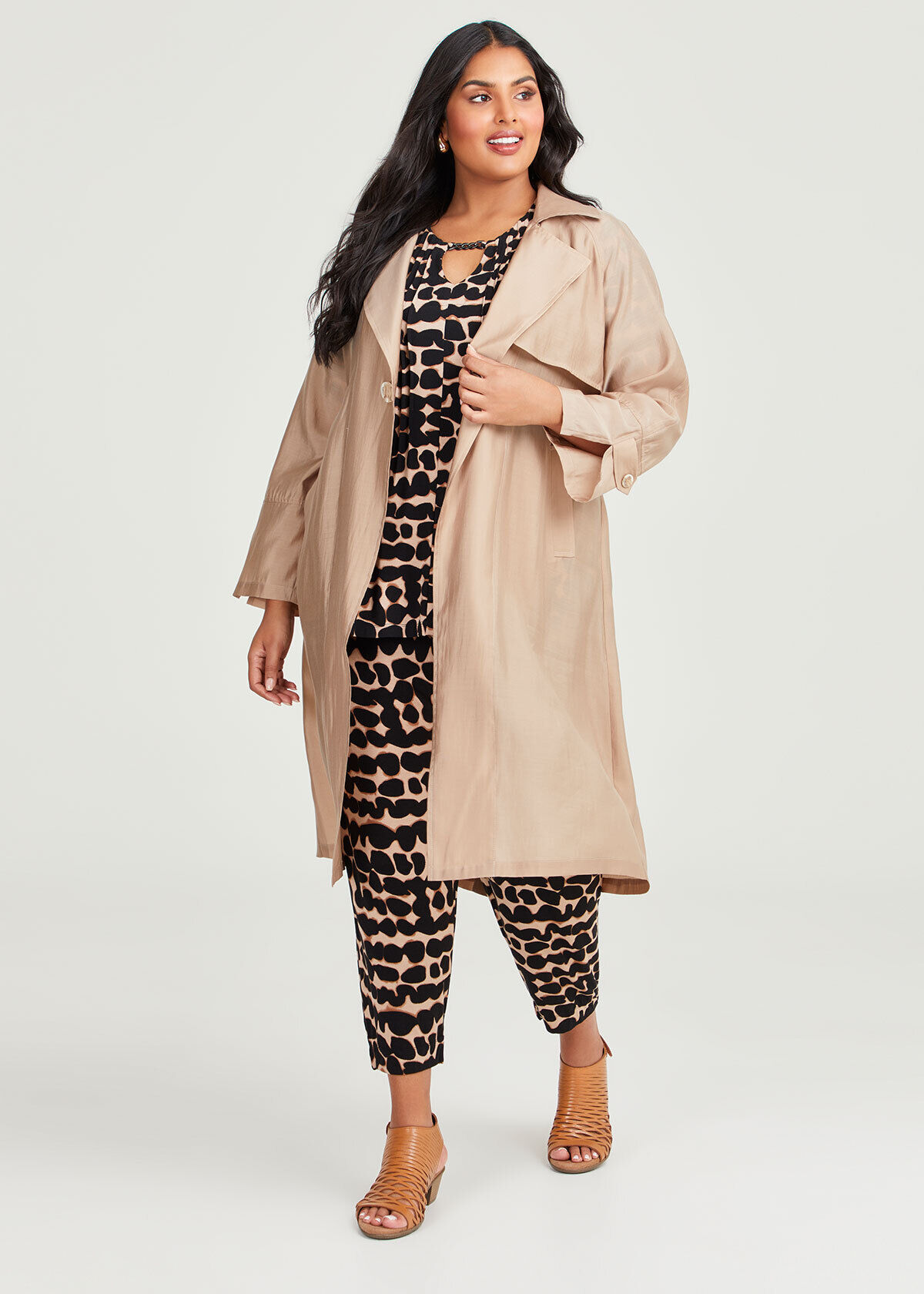 Plus size trench coat australia sales