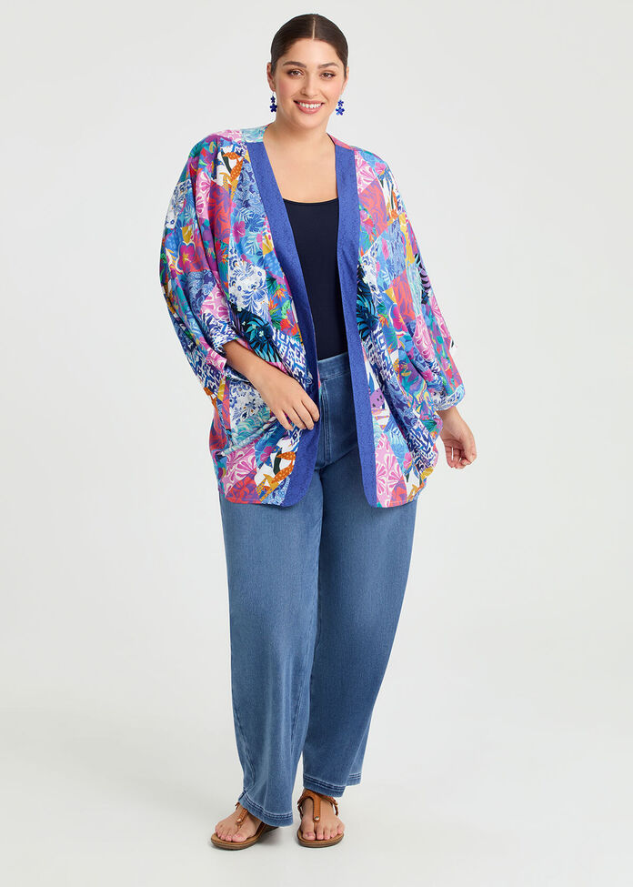 Bluetones Patchwork Cape, , hi-res