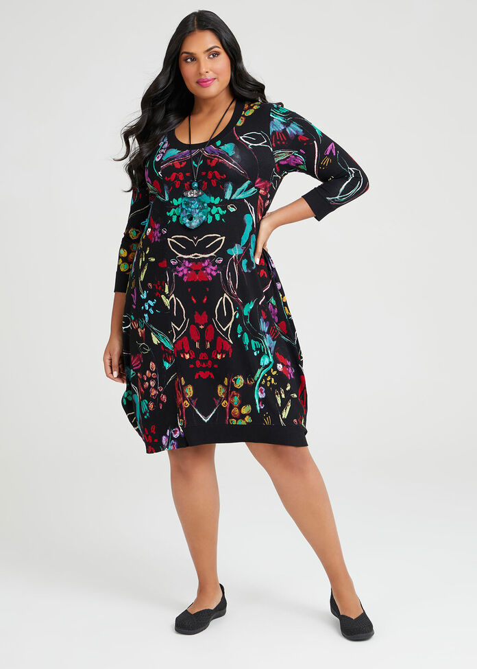 Shop Plus Size Natural Colour Crush Dress in Print | Taking Shape AU