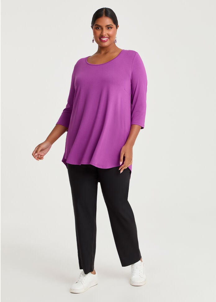 Bamboo Base 3/4 Sleeve Top, , hi-res
