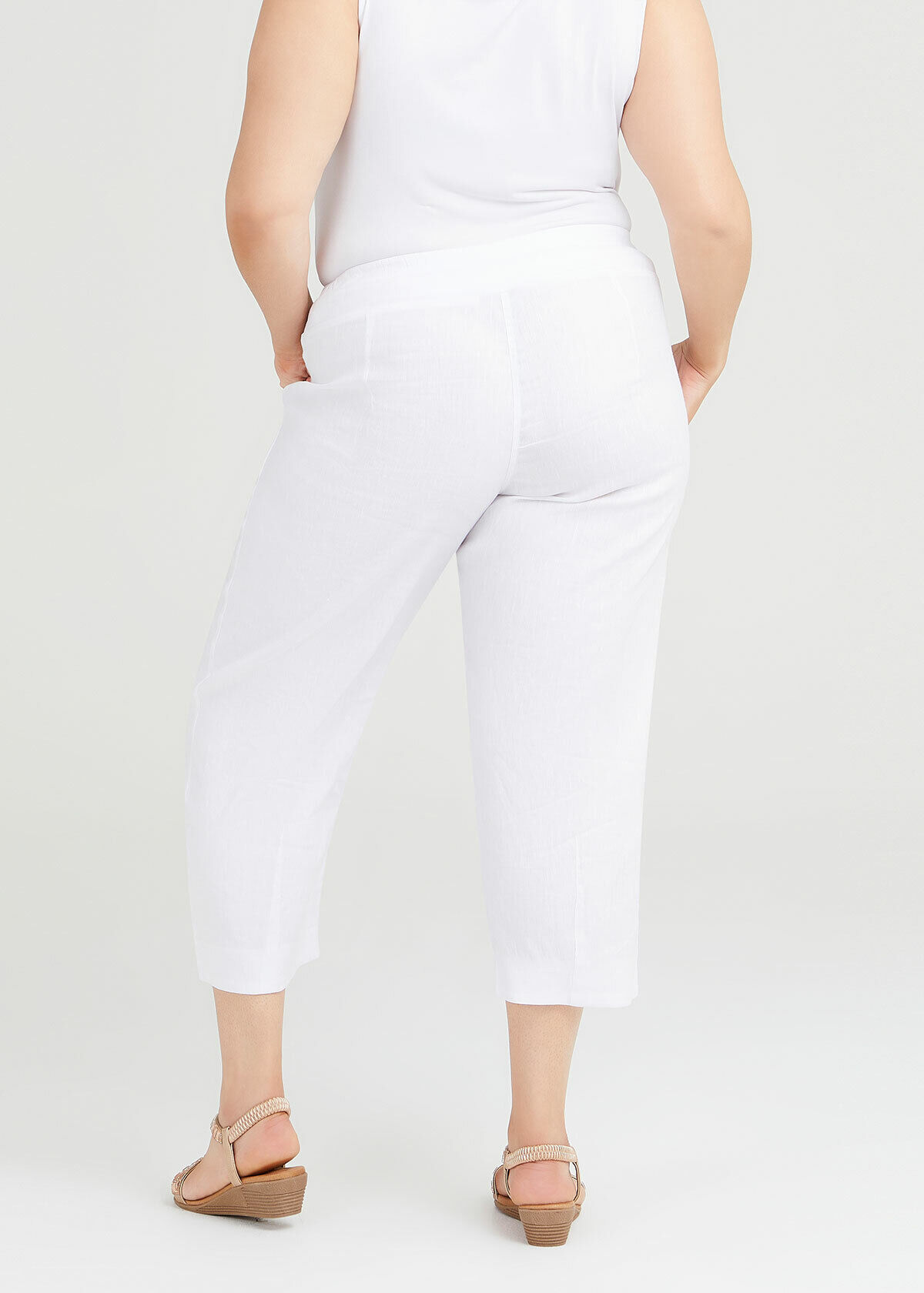 Linen Stretch Ana Crop Pant