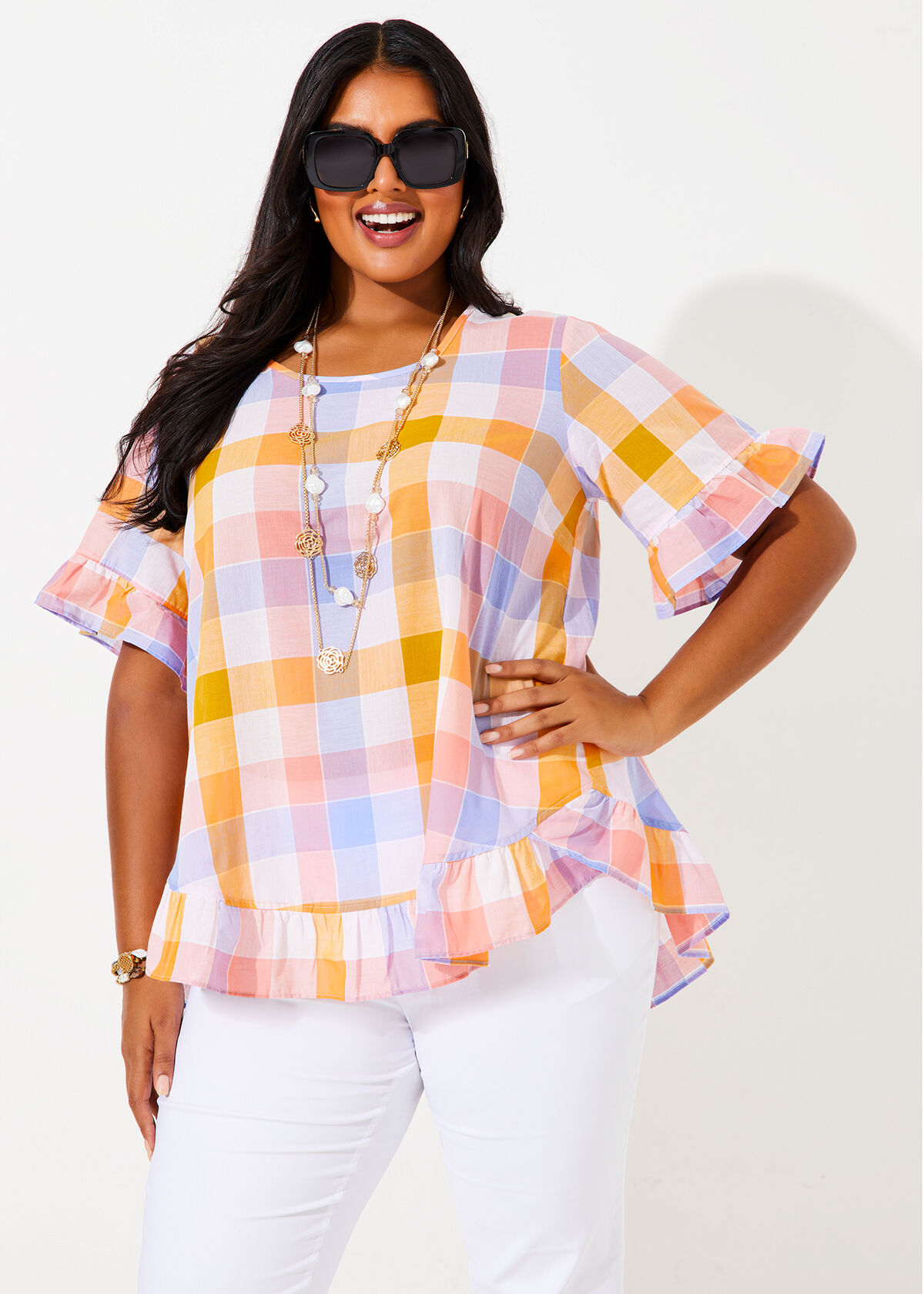 Plus size dress discount blouses for work