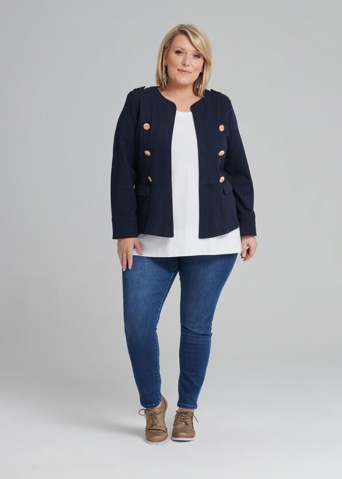 Shop Military Button Jacket in Blue, Sizes 1230 Taking Shape AU