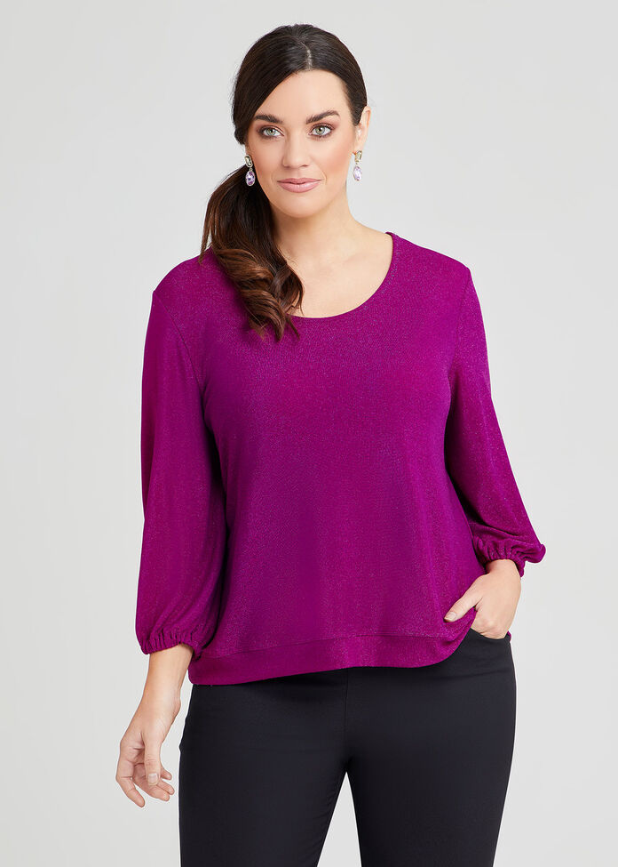 Luxe Sparkle Lurex Top, , hi-res