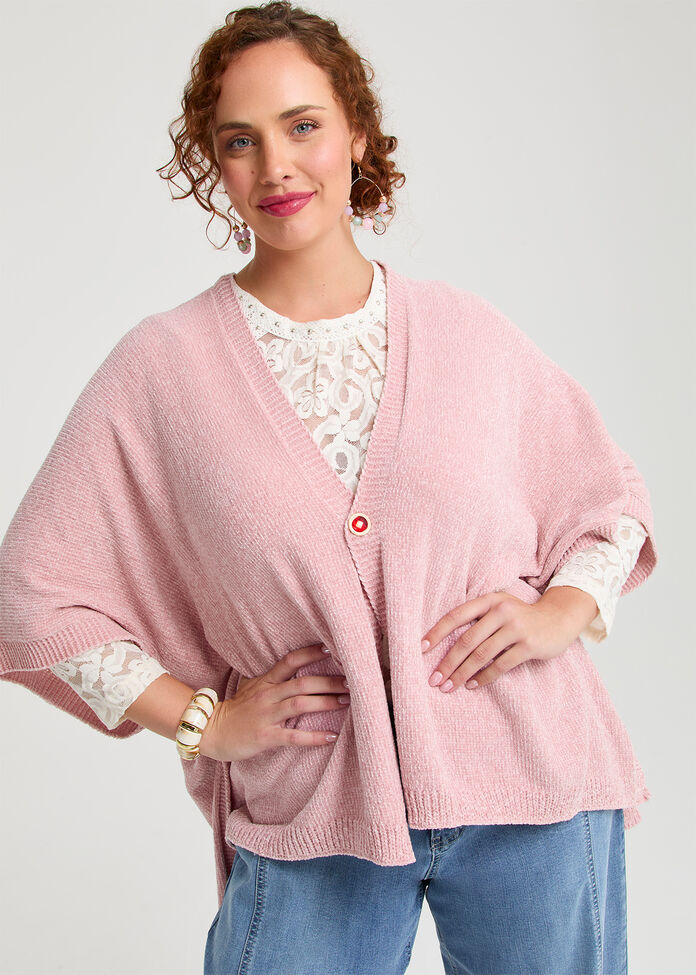 Chenille Cape, , hi-res