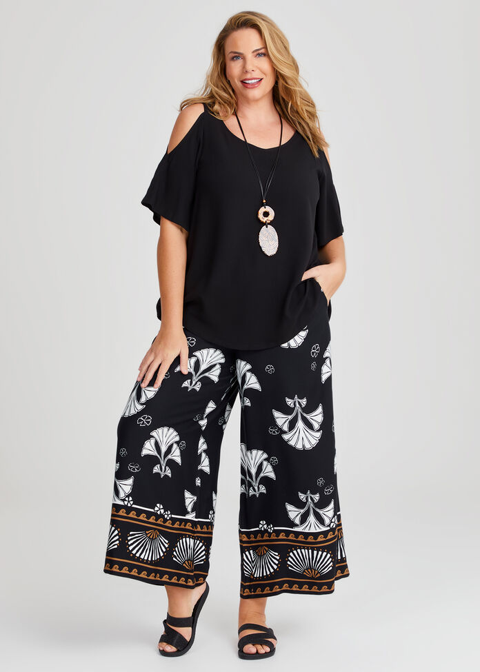Bamboo Palma Cold Shoulder Top, , hi-res