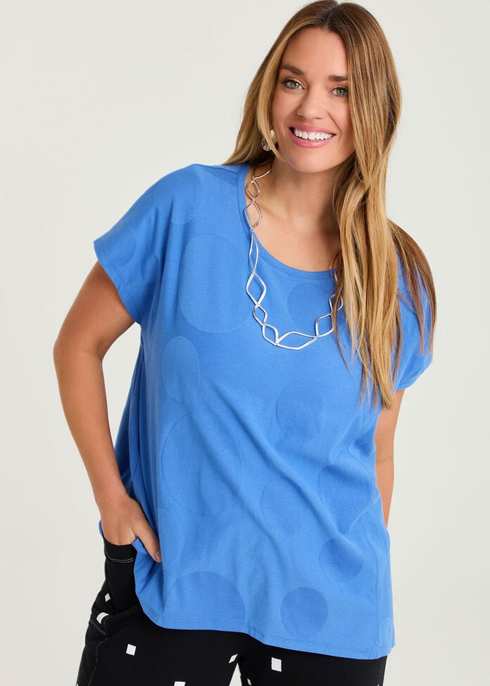 Cotton Multi Spot Top, , hi-res