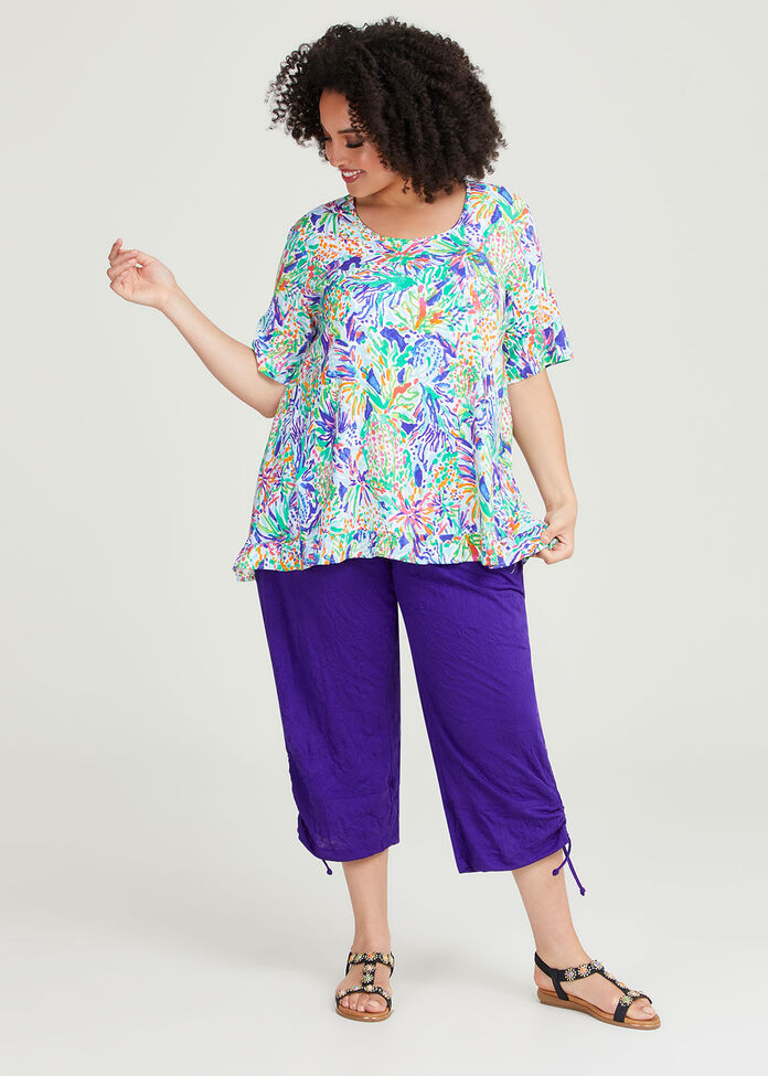 Shop Plus Size Summer Essential Crop Pant in Purple | Sizes 12-30 ...
