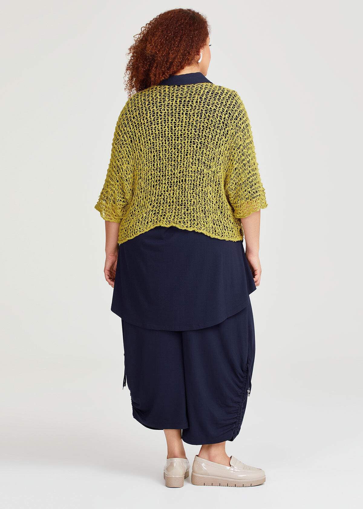 Guess bell sleeve boucle knit coat on sale