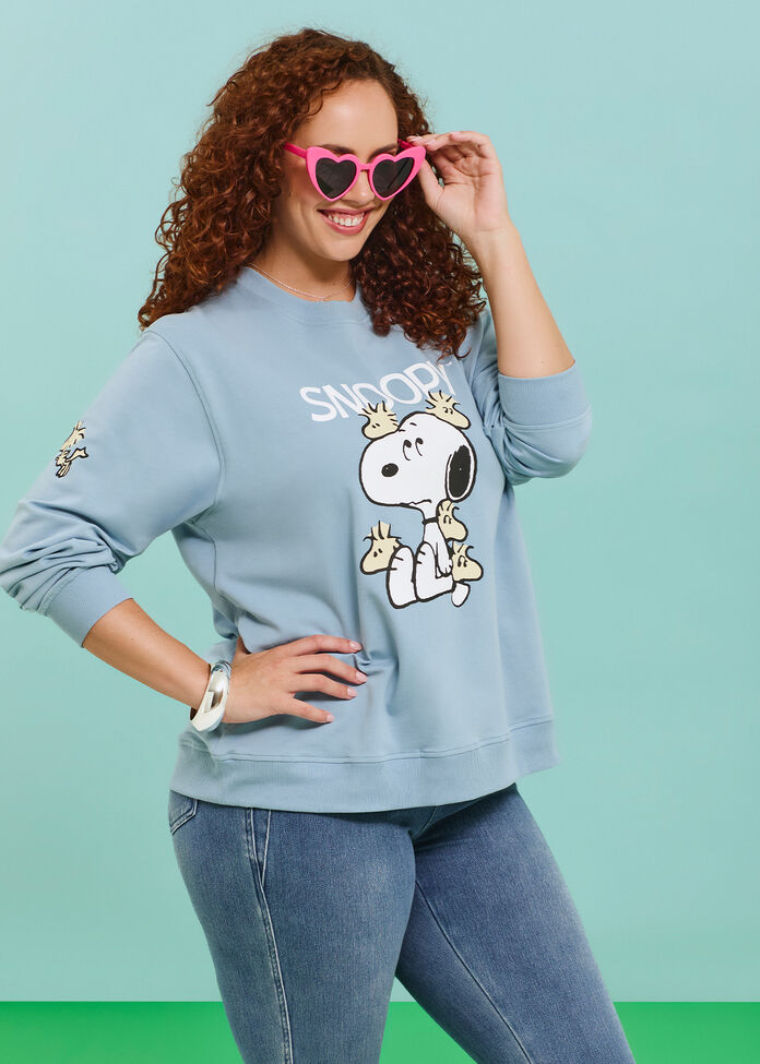 Peanuts Woodstock Sweatshirt, DREAMY BLUE, hi-res