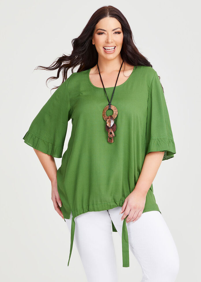 Shop Plus Size Natural Charelle Top in Green | Taking Shape AU