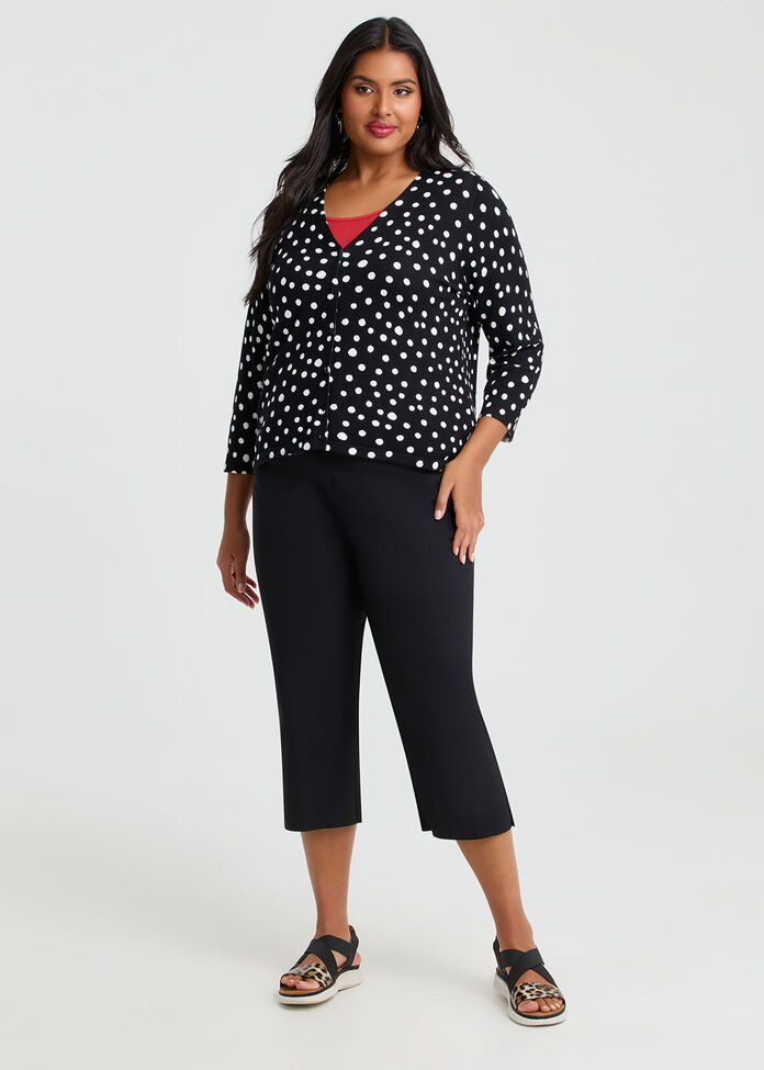 Polka Dot Natural Cardigan, , hi-res
