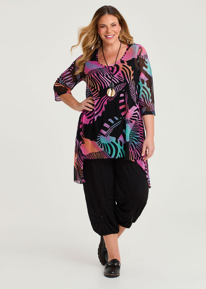 Swirl Mesh Hi-lo Tunic, , hi-res