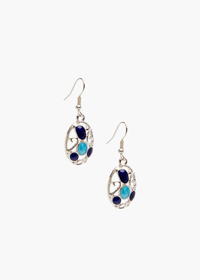 Plus Size Enamel & Stone Earrings