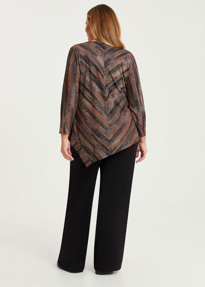 Chevron Stripe Burnout Tunic, , hi-res