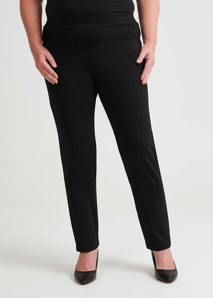 Shop Plus Size Gina Straight Ponte Pant in Black | Sizes 12-30 | Taking ...