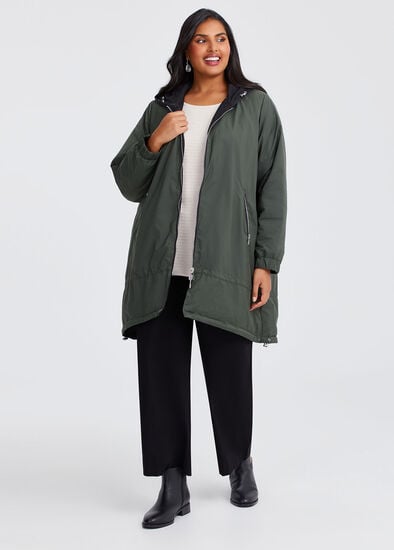 Plus Size Reversible Shower Resist Viv Jacket