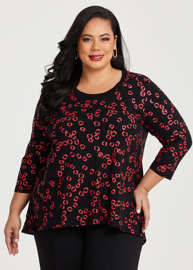 Plus Size Natural Rouge Spot Top