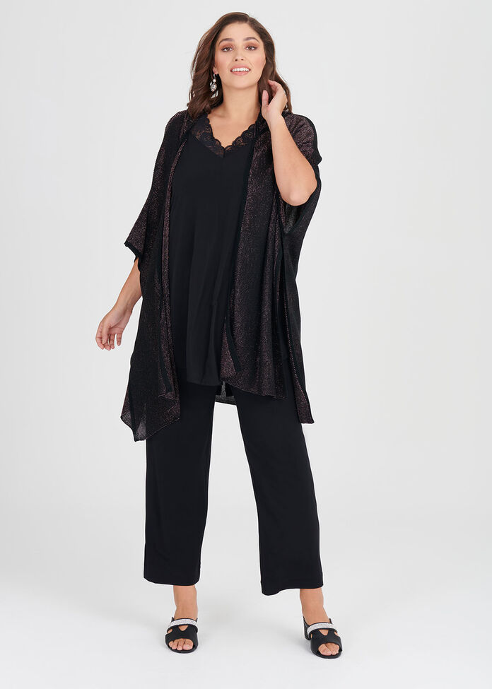 Hooded Lurex Cape, , hi-res
