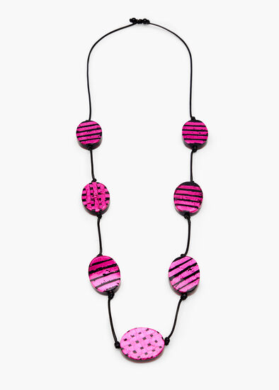 Metallic Oval Necklace