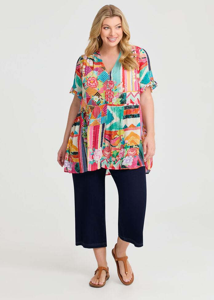 The Travel Wide Leg Crop Jean, , hi-res