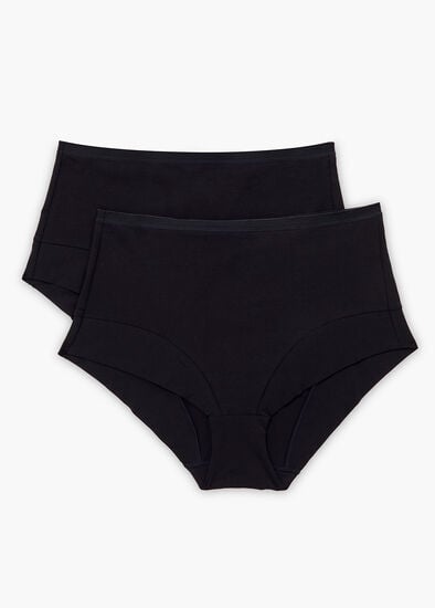 Plus Size 2 Pack Australian Cotton Blend Briefs