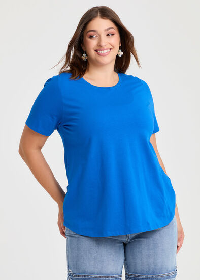 Plus Size Good Earth Australian Cotton Crew Neck T-shirt