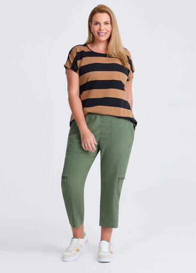 Plus Size Castaway Cargo 3/4 Pocket Pant