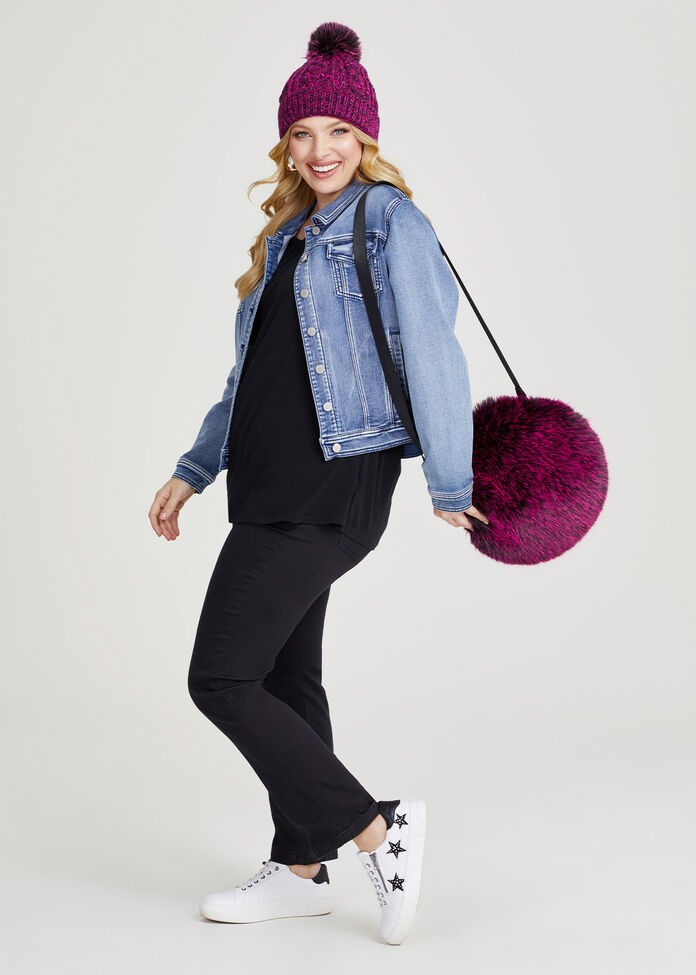 Faux Fur Cross Body Bag, , hi-res