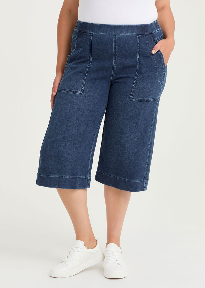 Cotton Blend Bermuda Short, , hi-res
