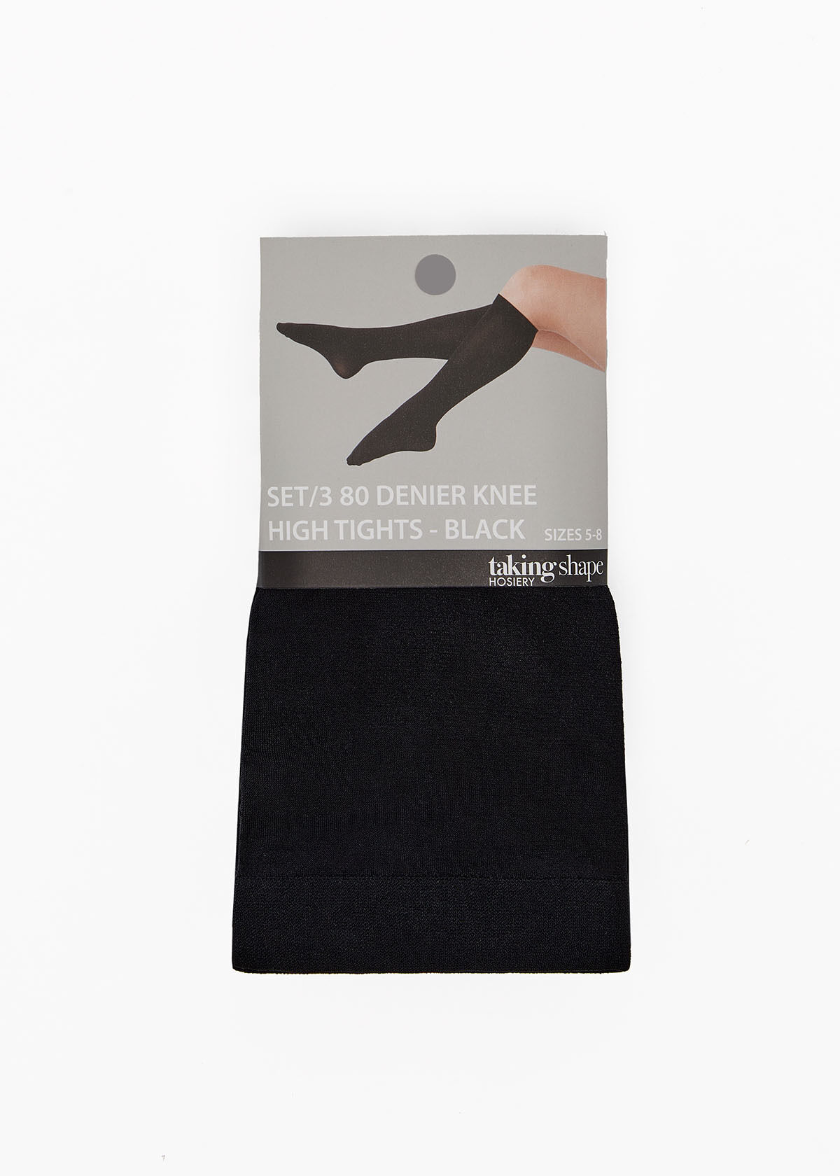 Set of 3 80 Denier Knee High Tights in 