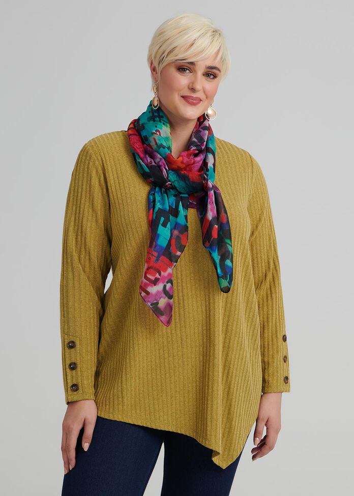 Painted Alpha Silk Scarf, , hi-res