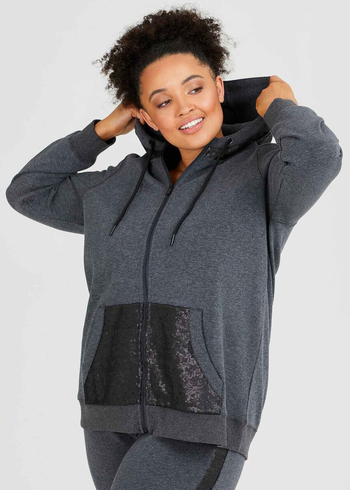 Hoodie with sequins online