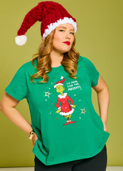 Plus Size The Grinch Cotton T-shirt