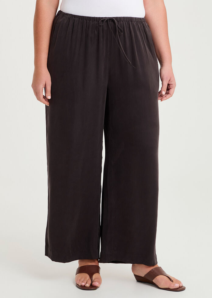 Cupro Relaxed Drawstring Pant, , hi-res
