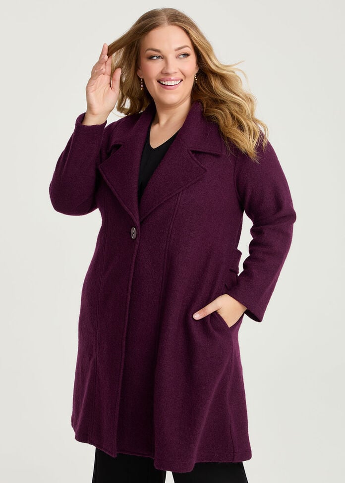 Madison Boiled Wool Coat, , hi-res