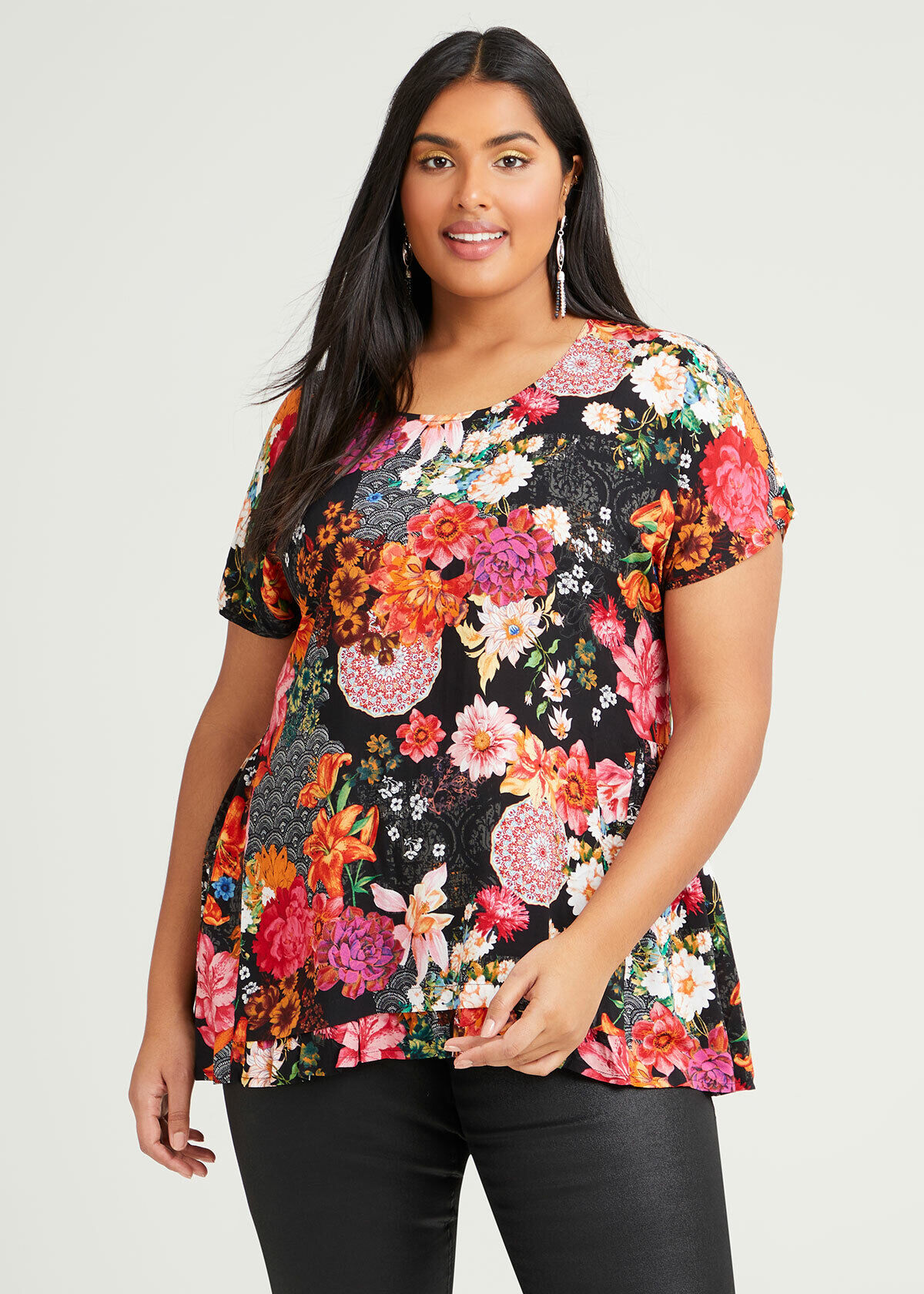 plus size floral top