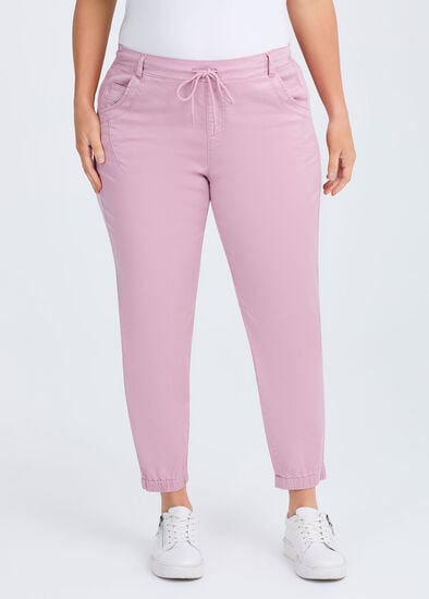 Plus Size Lyocell Blend Elastic Cuff Jogger
